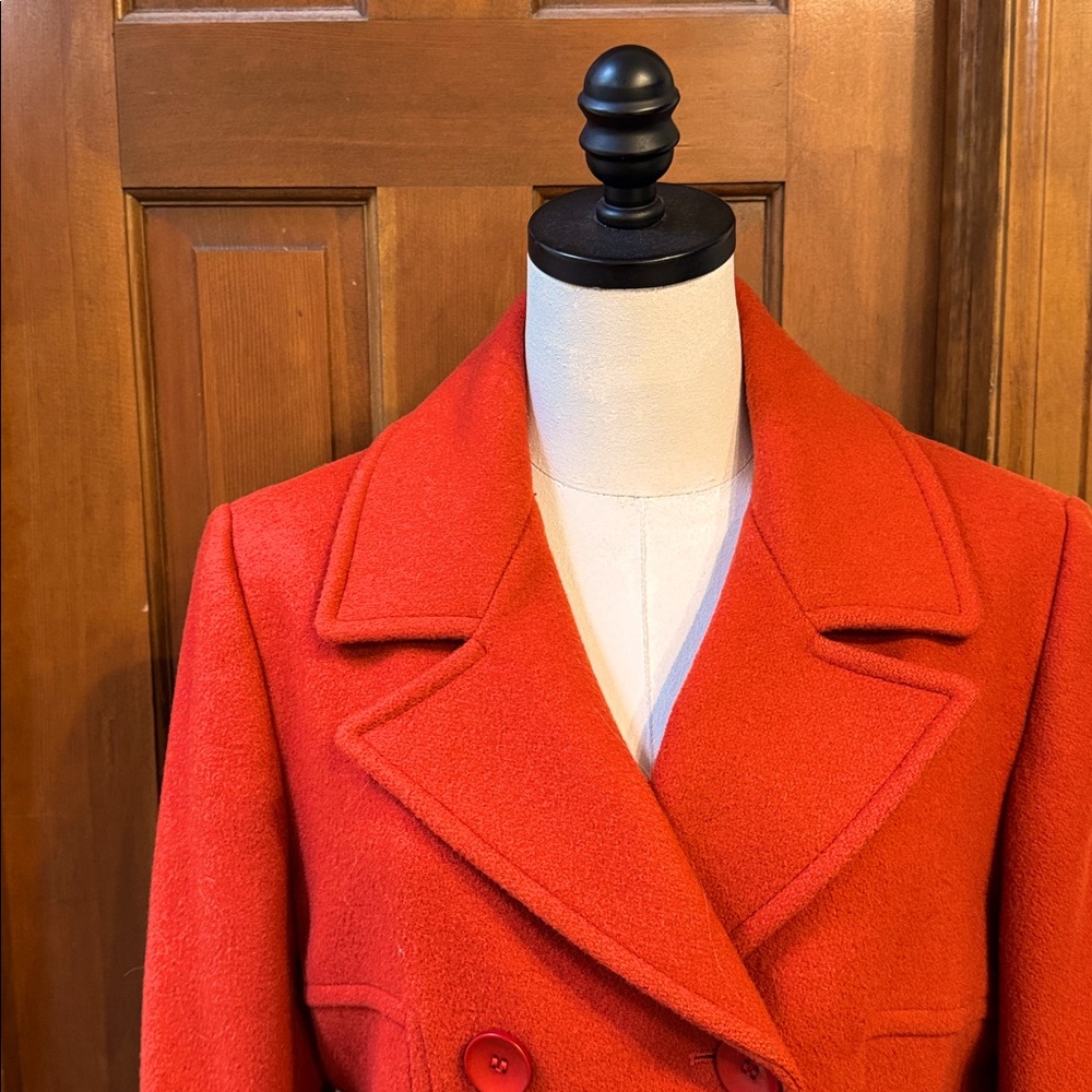 PRICE FIRM Mackintosh Elegant Women's Double-Breasted Pea Coat in Red Rust - Picture 5 of 8
